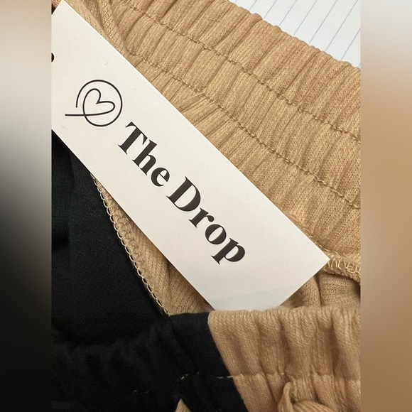 🆕The Drop Two-Tone Black and Tan Sweatpants Size XS - Picture 9 of 12